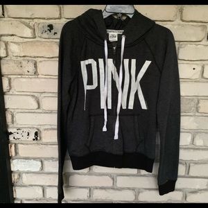 Victoria secret pink dark gray hoodie